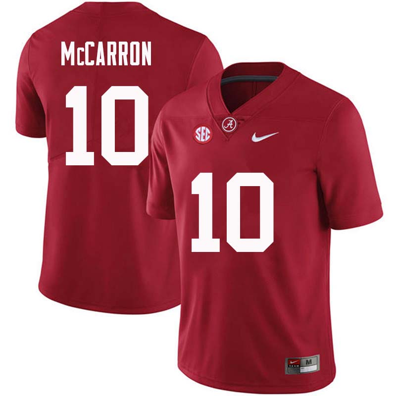 Men #10 AJ McCarron Alabama Crimson Tide College Football Jerseys Sale-Crimson
